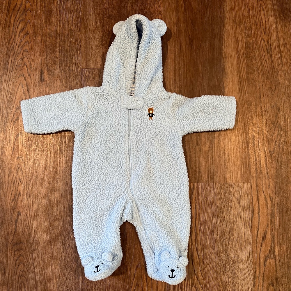 Carters baby Boy Bear onesie snowsuit
